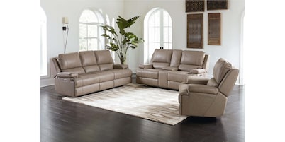 Parsons Leather Power Reclining Loveseat with Center Console