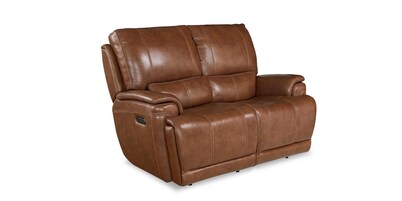 Burlington Leather Power Reclining Loveseat