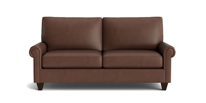 True Custom® Leather Panel Arm Studio Sofa