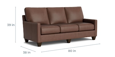 True Custom® Leather Track Arm Sofa