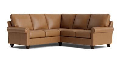 True Custom® Leather Panel Arm L-Shaped Sectional