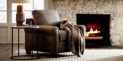 Carolina Leather Panel Arm Chair
