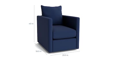 Beckham Outdoor Thin Track Arm Swivel Chair