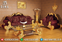 Jual 1 Set Sofa Tamu Mewah Jepara Ukiran Jackson Gold Leaf Terbaru MMJ-0020