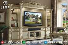 Model Bufet TV Mewah Jepara Ukir Klasik Vendom Terbaru Duco MMJ-0015