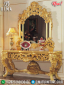 Desain Termewah Meja Konsol Golden Luxury Ukiran Klasik Jepara MMJ-0302