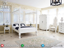 Best Seller Tempat Tidur Kanopi Mewah White Duco Color Furniture Jepara MMJ-0464
