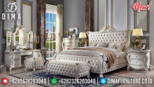 Classic Luxury Tempat Tidur Mewah Ukiran Jepara New White Duco Combine MMJ-0790