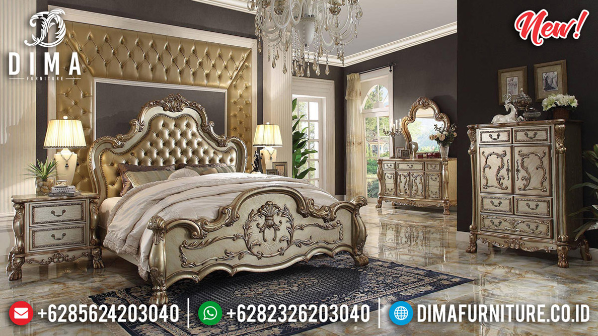 Harga Kamar Set Klasik Luxury Golden Turkey Gloss Best Design Interior MMJ-0749