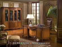Meja Kantor Klasik Salak Brown Louis Furniture Jepara MMJ1072