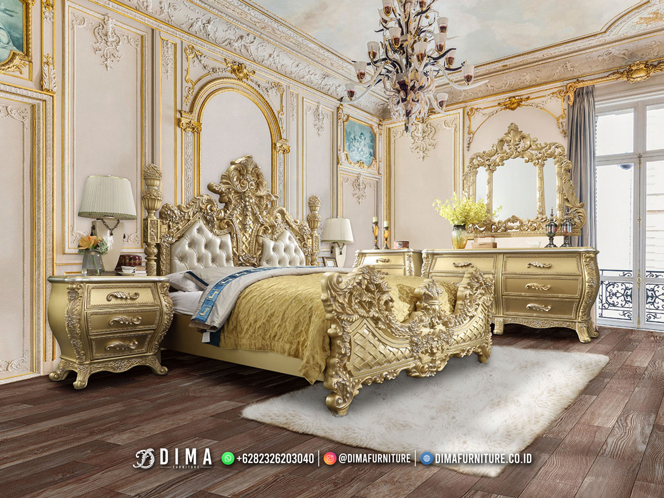 Glamours Gold Kamar Set Mewah Luxury Carving MMJ1141